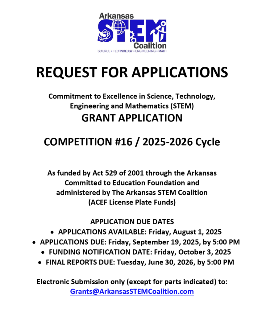 AR STEM Coalition Grant Opportunity