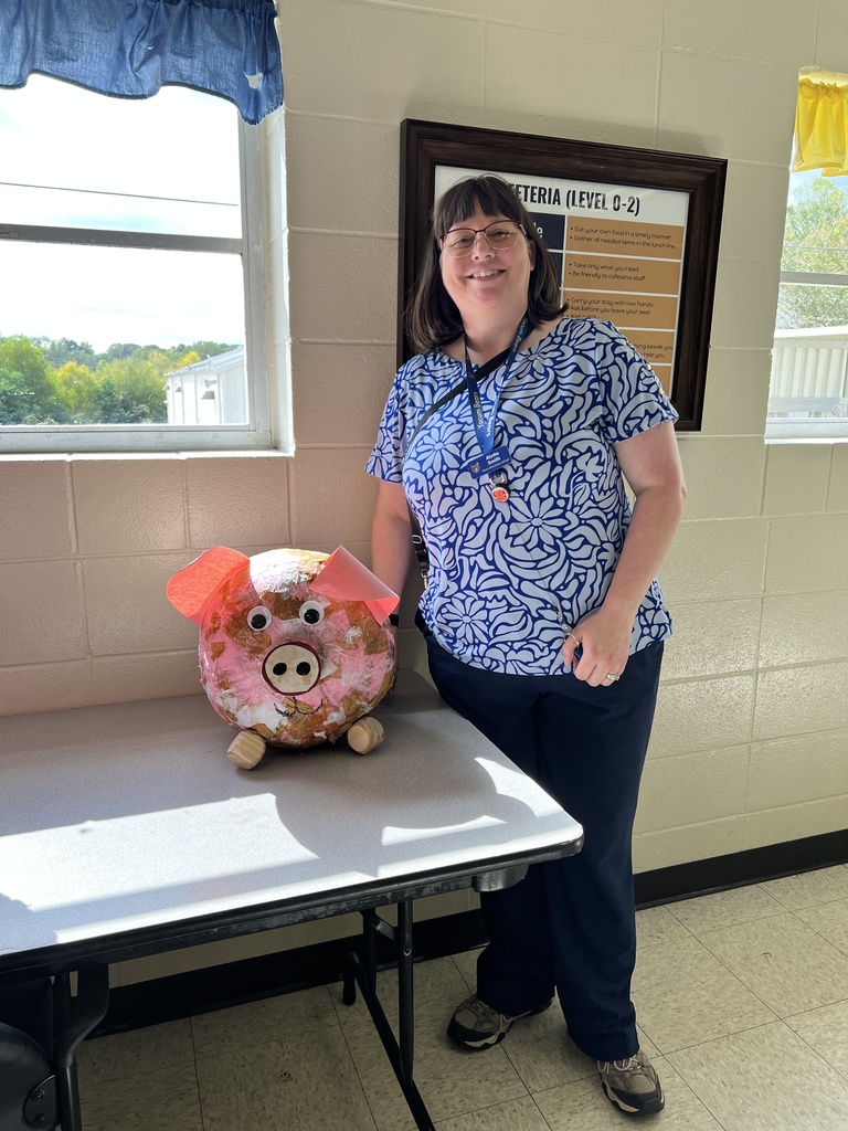 Aletta Smith and her classroom pumpkin
