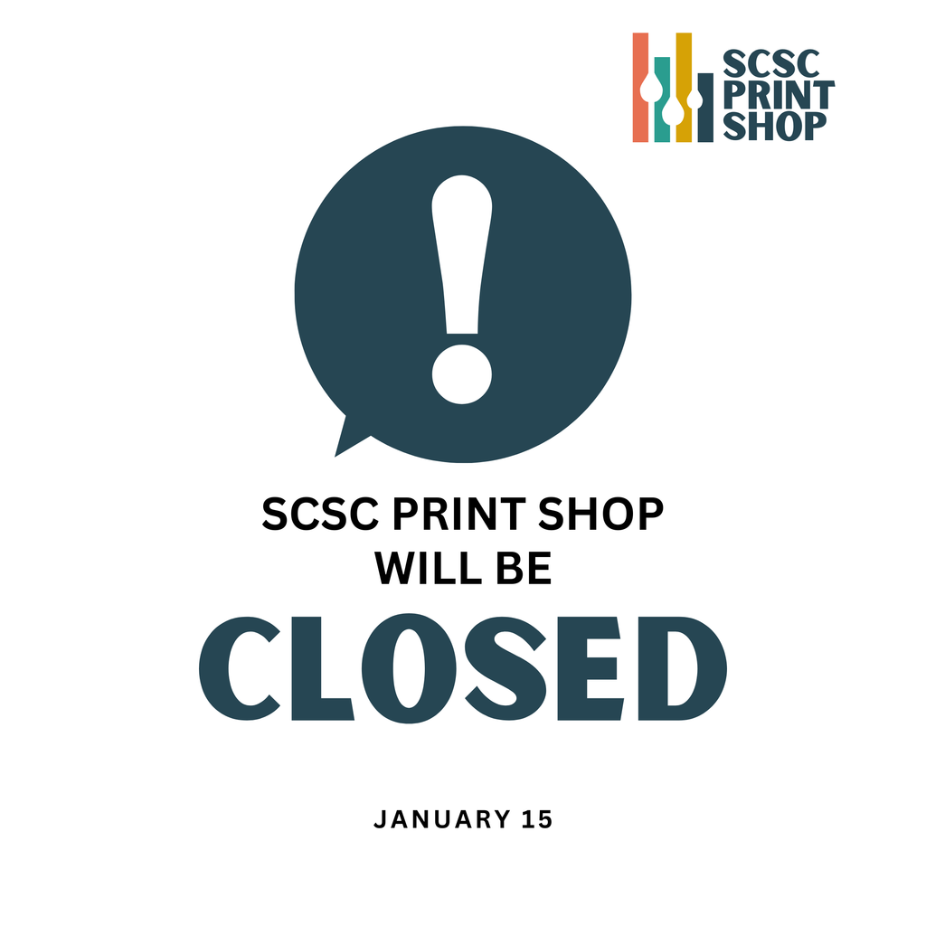 Print Shop closed January 15