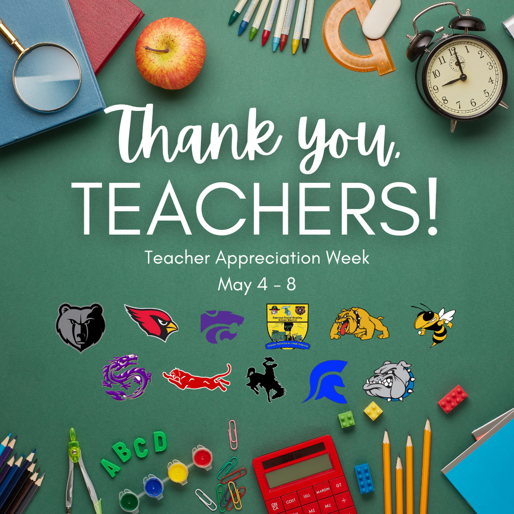 Thank you Teachers, Teacher appreciation week, May 4-8