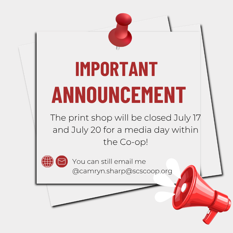 Print Shop Closed