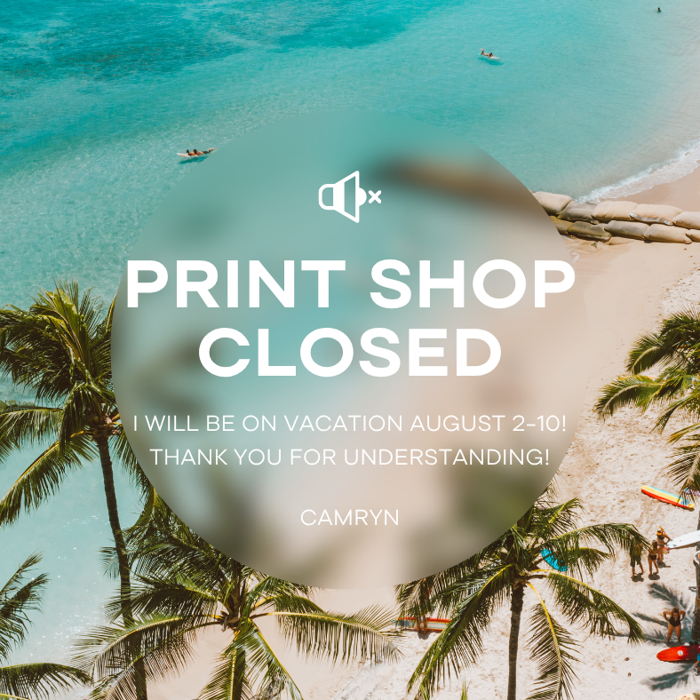 Print Shop Closed