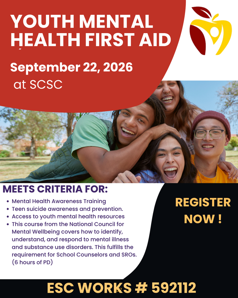 Youth Mental Health First Aid Training on September 22nd