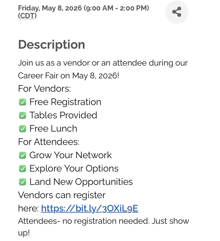 info for career fair 