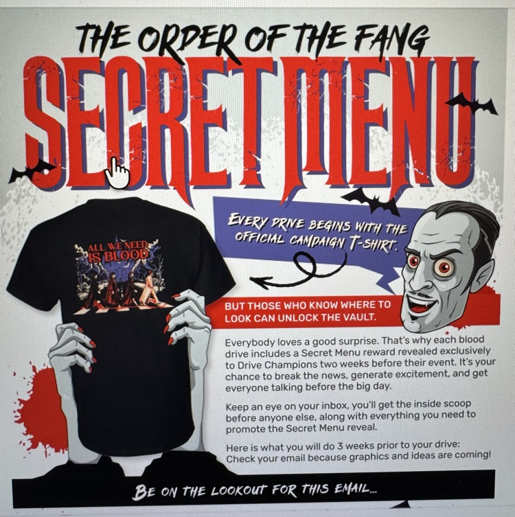blood drive t-shirt