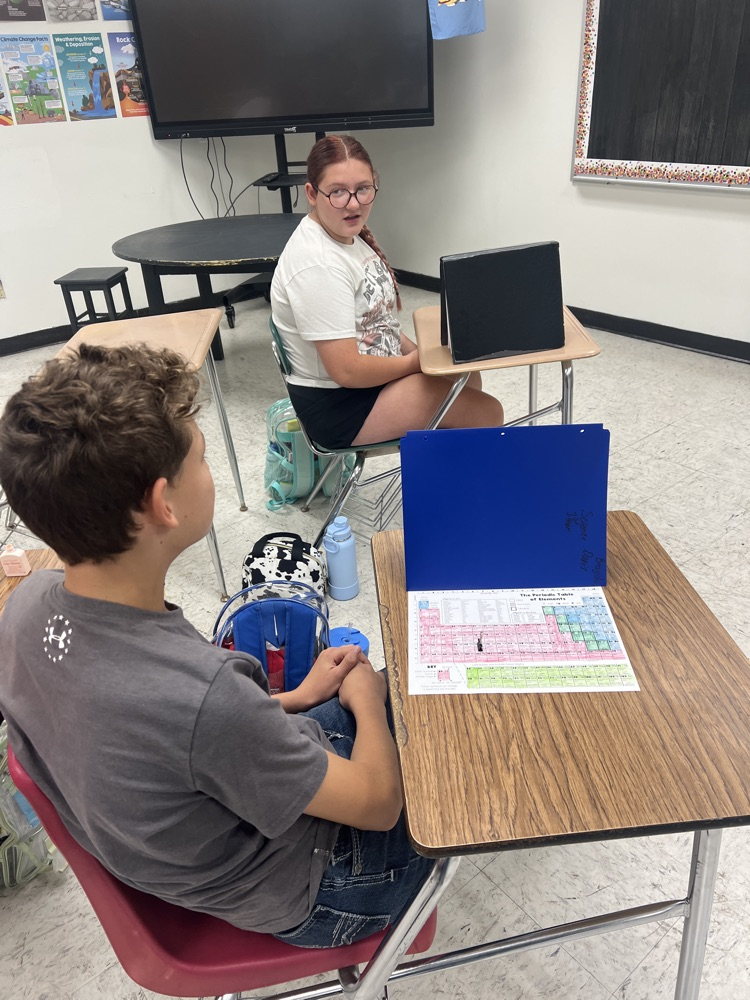 Playing Periodic Table Guess Who! 7th grade Scientists at work!