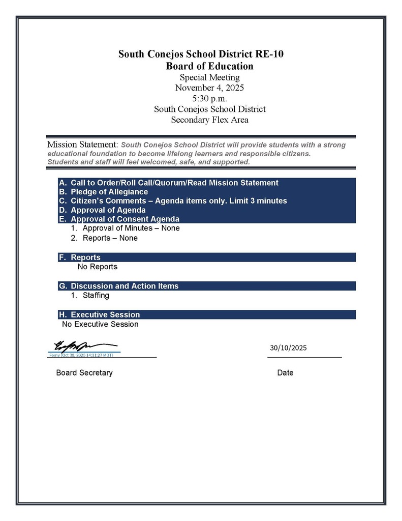 Photo: Special Meeting November 4, 2025 5:30 pm