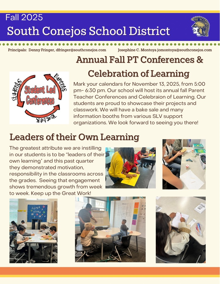 Fall Principals Newsletter