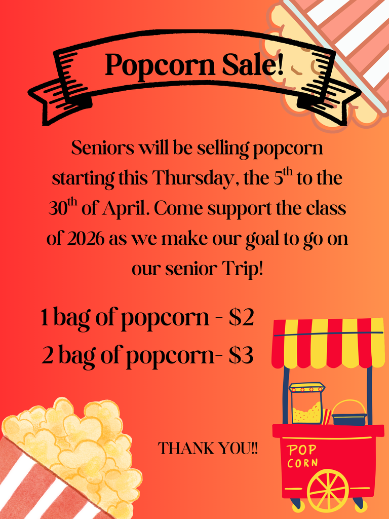 Class of 2026 Popcorn Sale