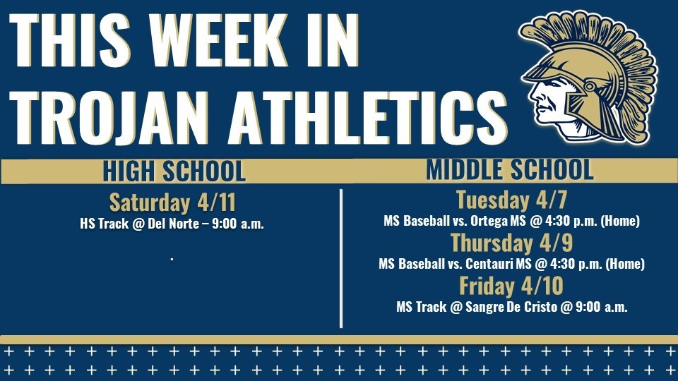 Trojan Weekly Athletic Schedule