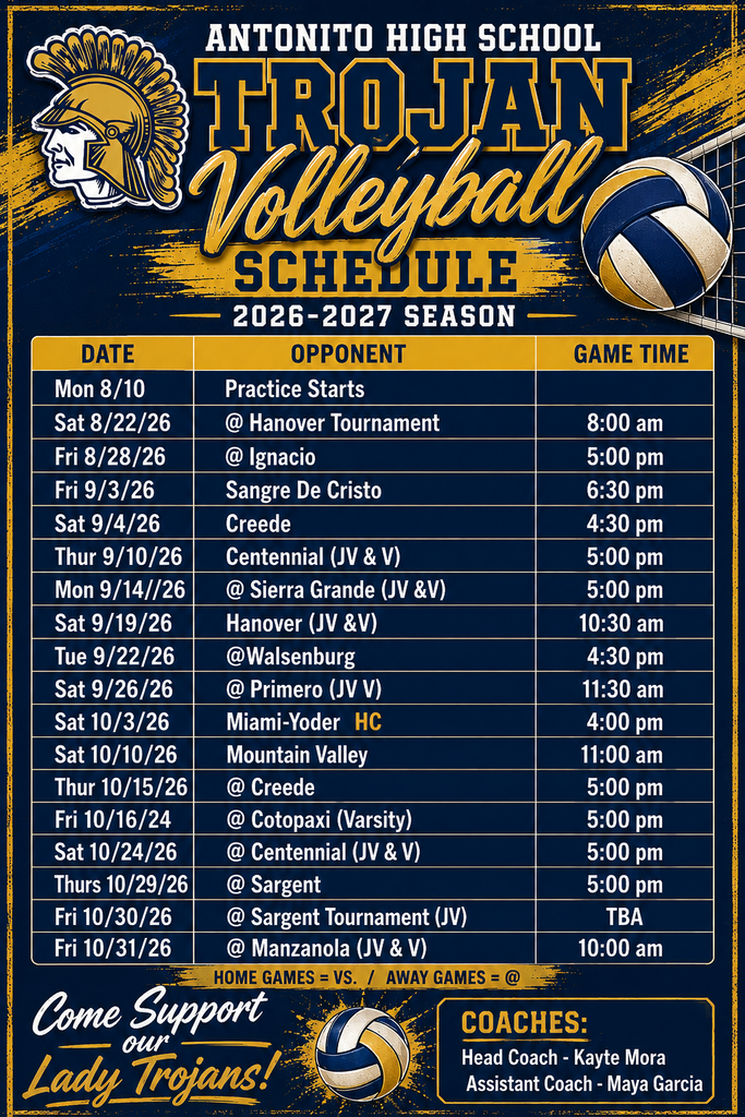 AHS VB Schedule 