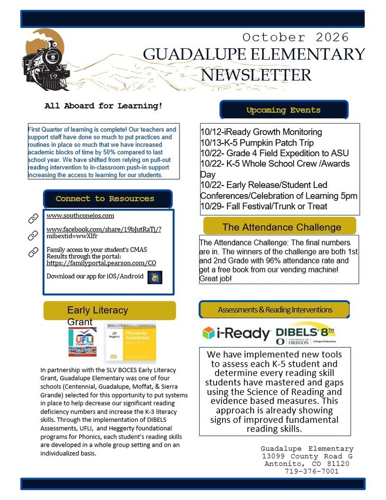 Guadalupe Newsletter Page 1