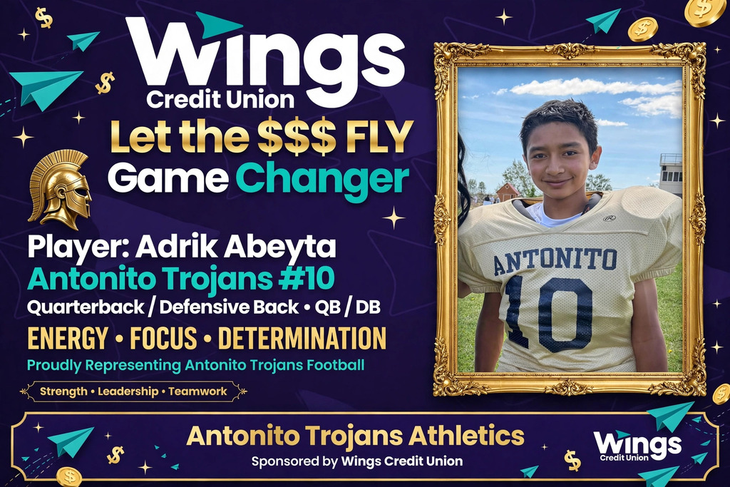 Photo: Wings Credit Untion Game Changer of The Week Adrik Abeyta