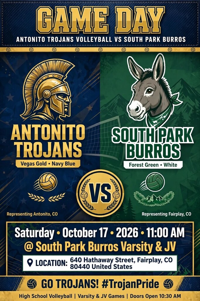 Photo: Game Day Flyer Antonito vs. South Park