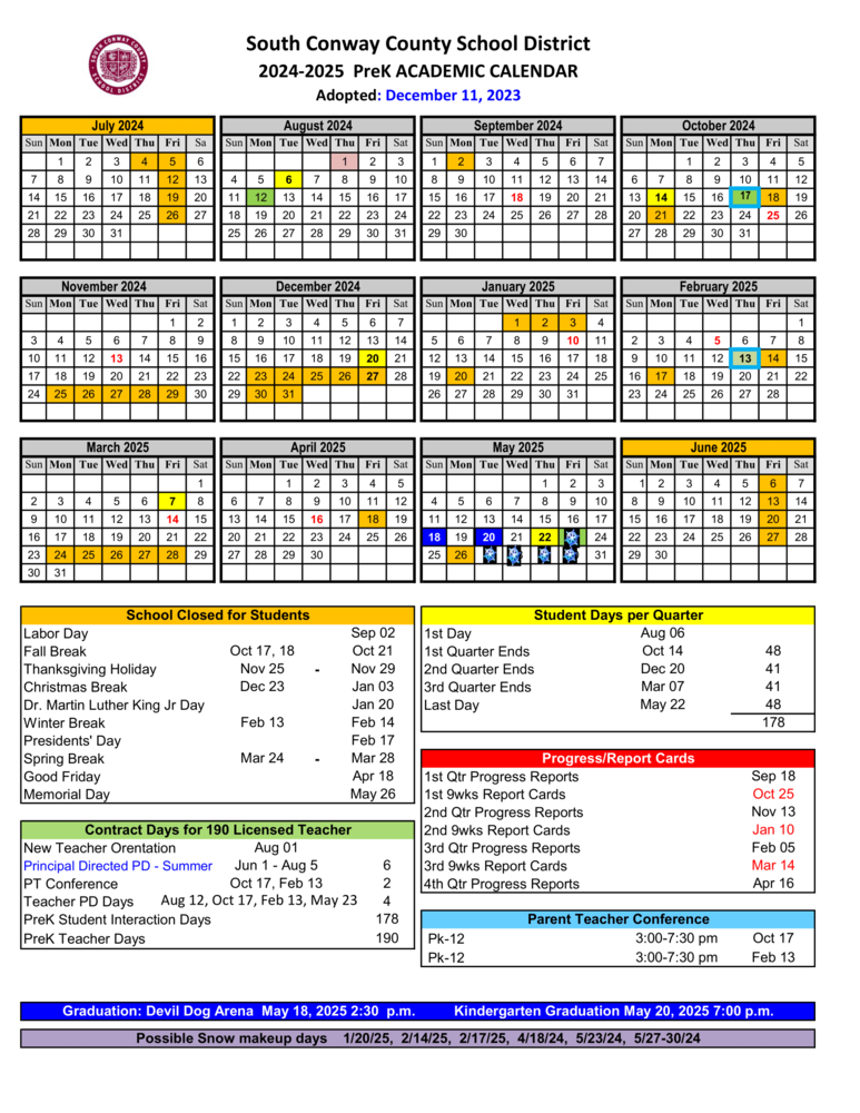 2024-2025 PreK Academic Calendar | Morrilton Intermediate 2024-2025 PreK Academic Calendar | Morrilton Intermediate