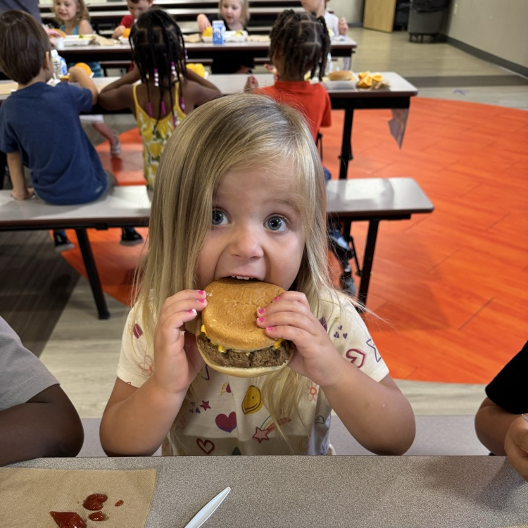 child at lunch
