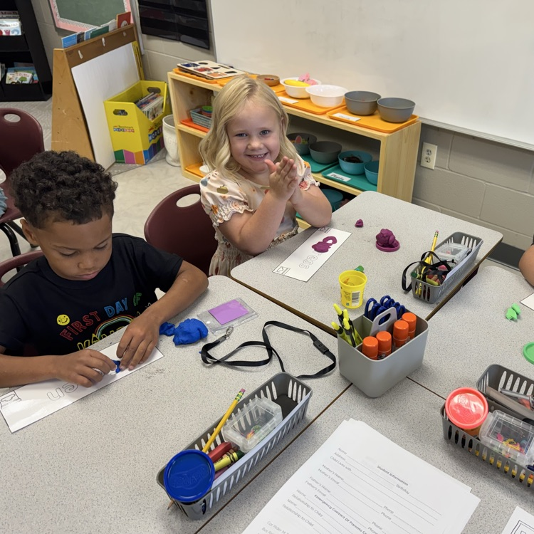 students using Play-Doh