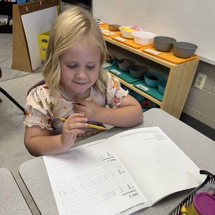 Student working