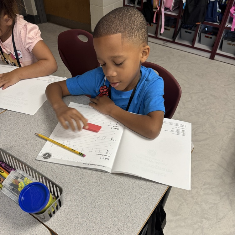 Student working