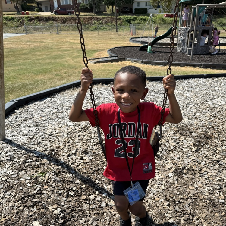 Child in swing