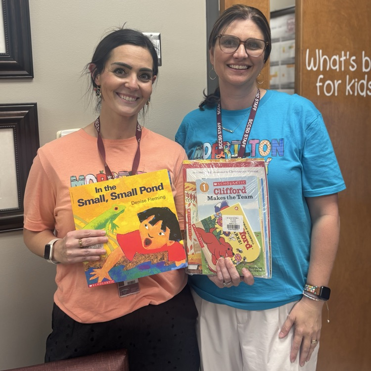 mrs. Dixon gets the books from Mrs. Hartman