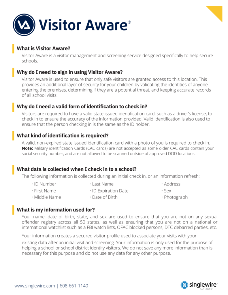 Question about Visitor Aware