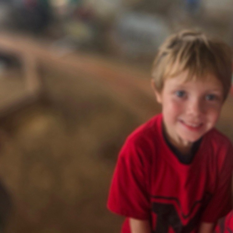 boy in the barn