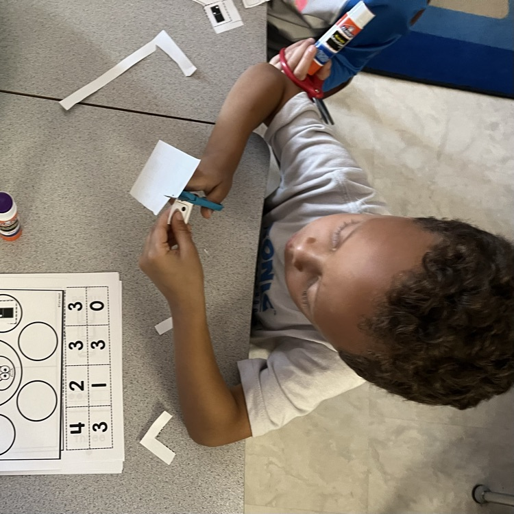 child at desk