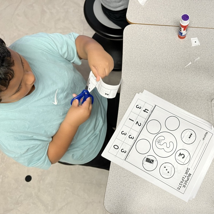child at desk