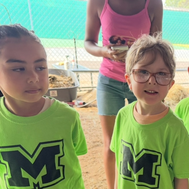 students at the fair