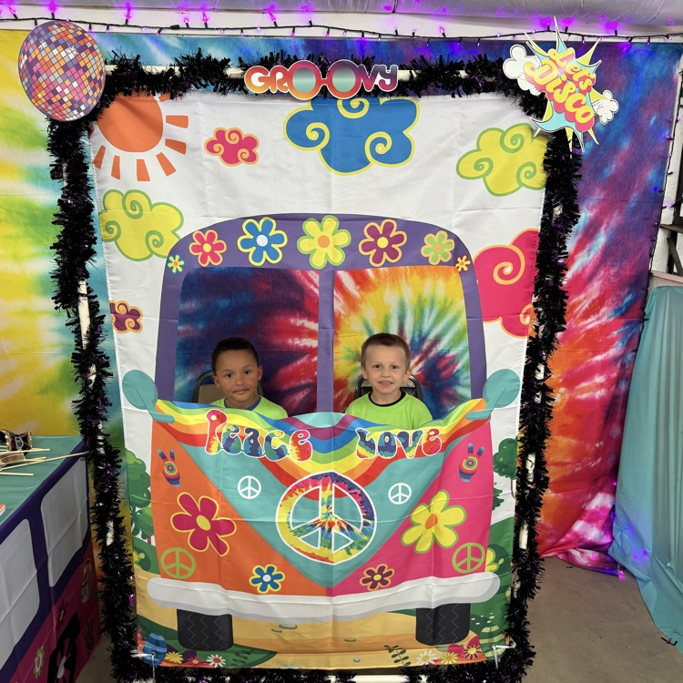 kids in a 60s van