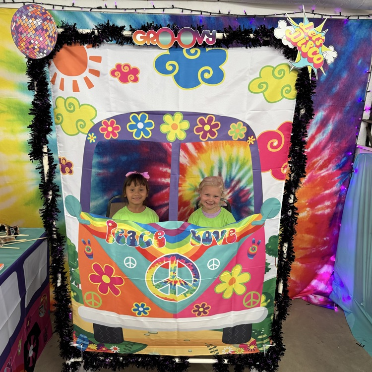kids in a 60s van