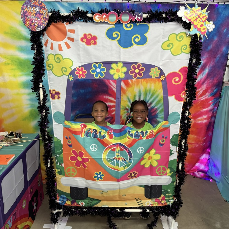 kids in a 60s van
