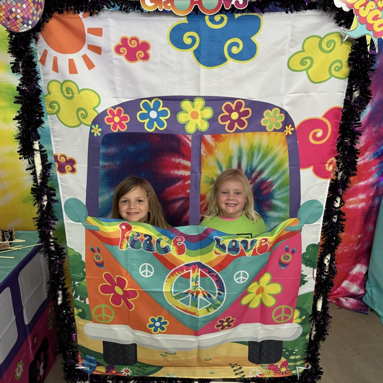 kids in a 60s van