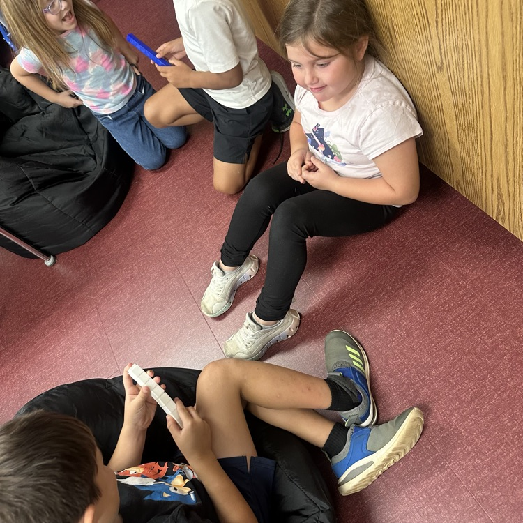 students playing a math game