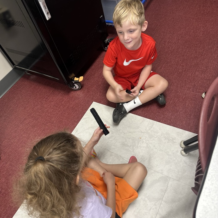 students playing a math game