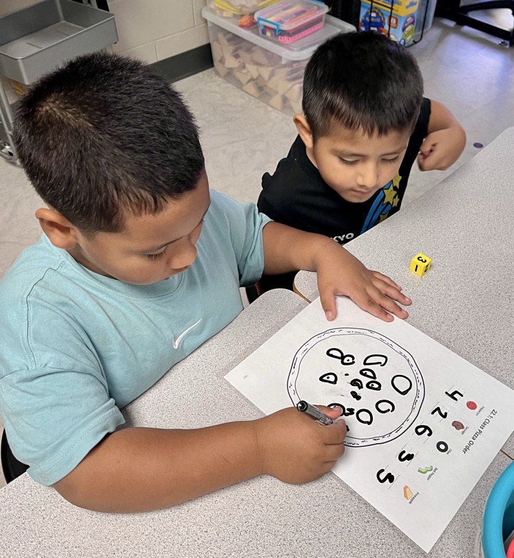 students working on math