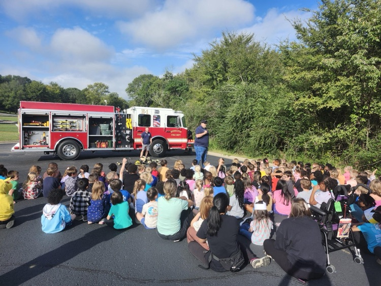 students learn about fire safety