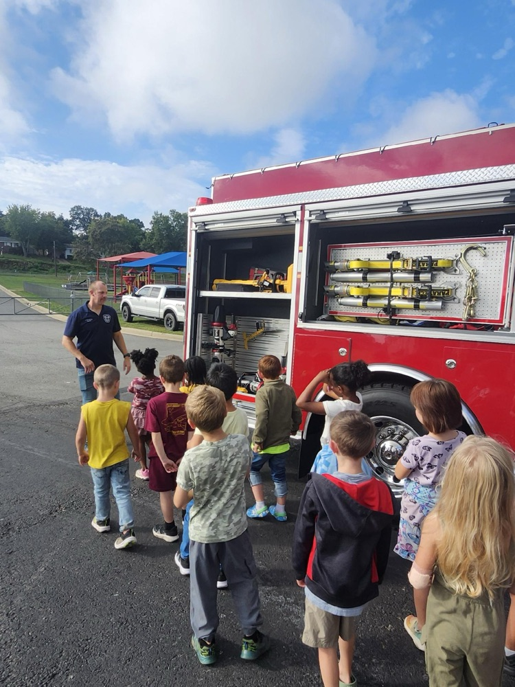 students learn about fire safety