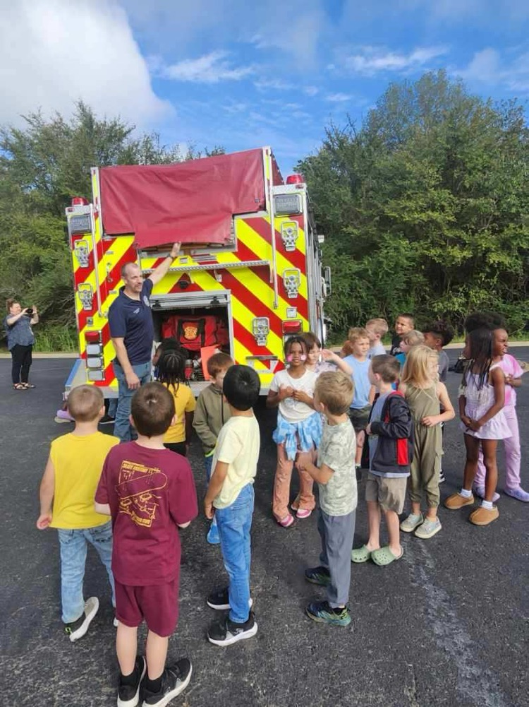 students learn about fire safety