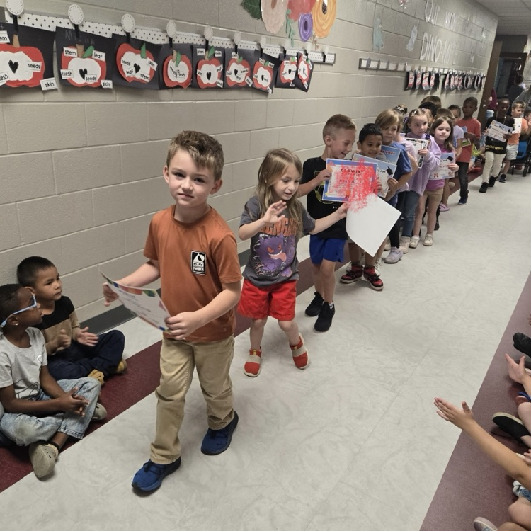 students in the hallway