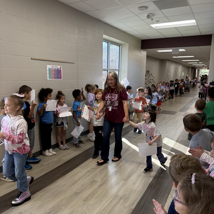 students in the hallway