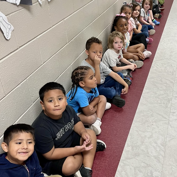 students in the hallway