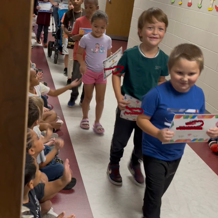 students in the hallway
