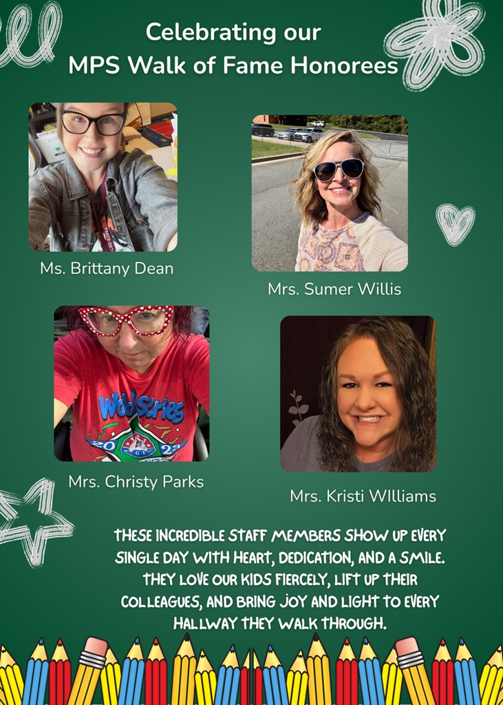 Ms. Dean, Mrs. Willis, Mrs. Williams, & Mrs. Parks