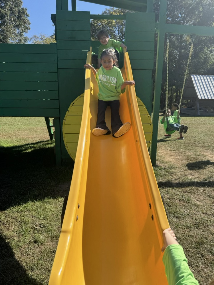 child on slide