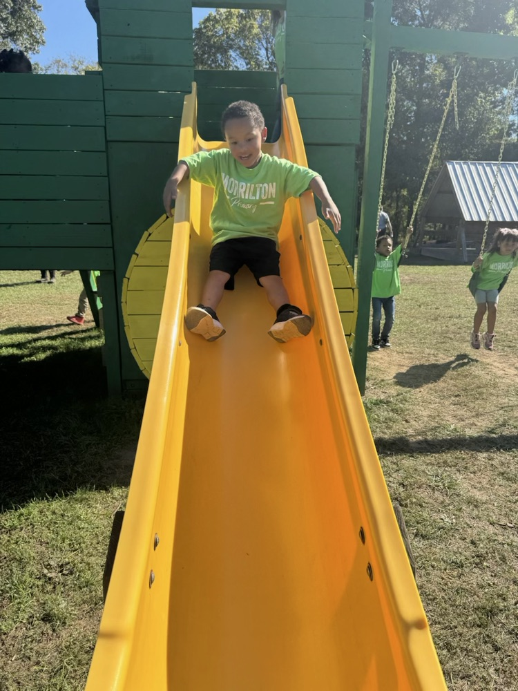 child on slide