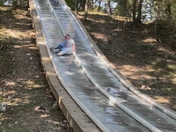 kids on the big slide