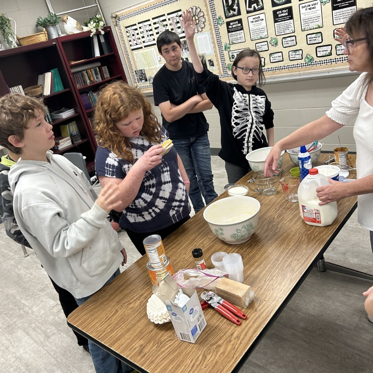 listening to Mrs Williams and asking questions about recipe