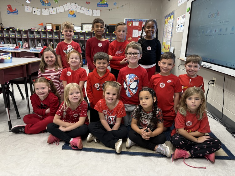 MPS students wearing red 